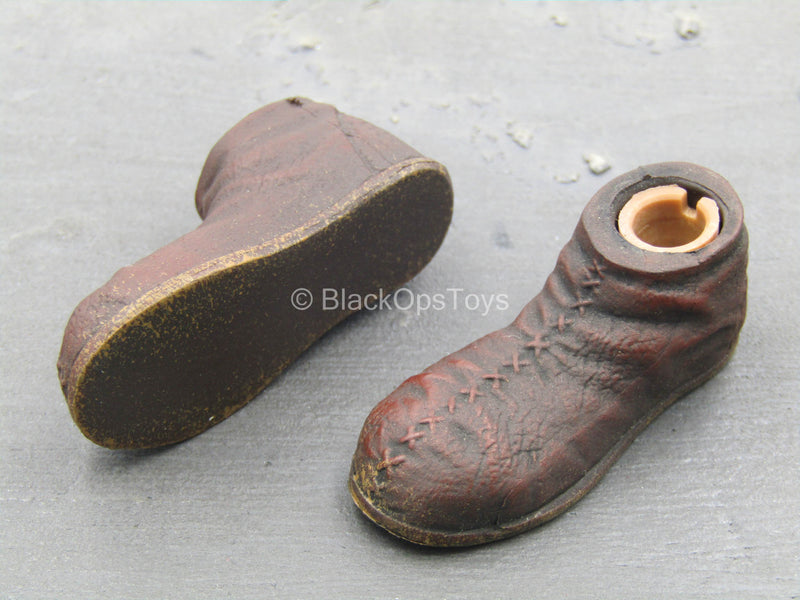 Load image into Gallery viewer, Dragonborn Warrior - Brown Medieval Shoes (Peg Type)
