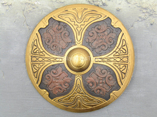 Dragonborn Warrior - Brown & Gold Like Shield