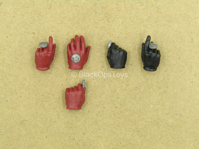 Load image into Gallery viewer, 1/12 - Two Face - Black &amp; Red Coin Flipping Hand Set
