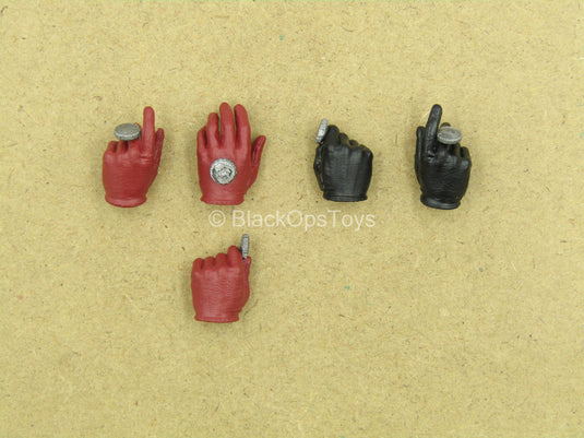 1/12 - Two Face - Black & Red Coin Flipping Hand Set