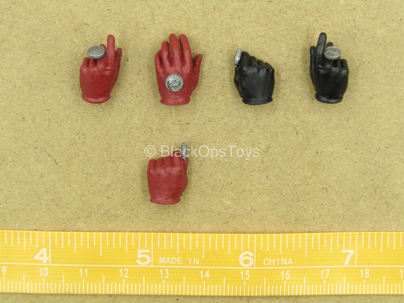 Load image into Gallery viewer, 1/12 - Two Face - Black &amp; Red Coin Flipping Hand Set
