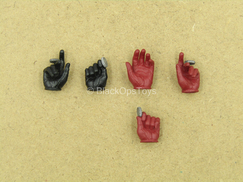 Load image into Gallery viewer, 1/12 - Two Face - Black &amp; Red Coin Flipping Hand Set

