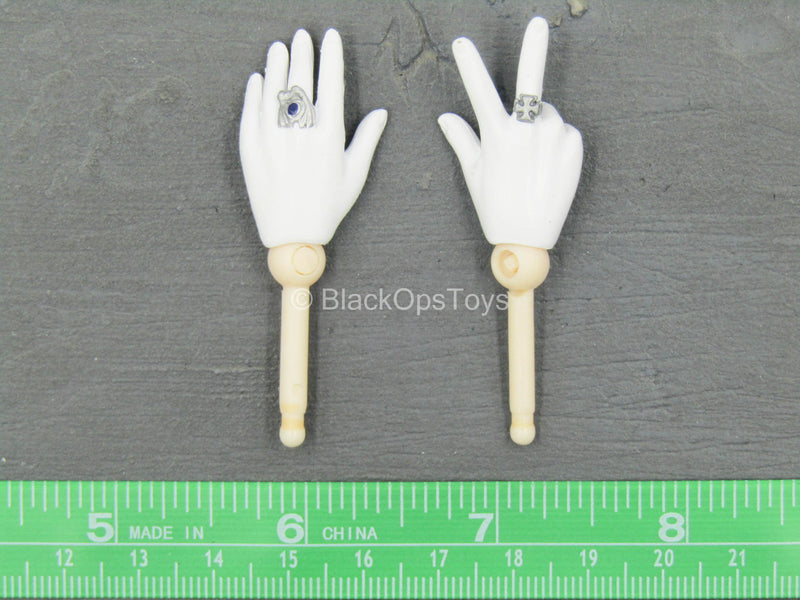 Load image into Gallery viewer, Gothic Dark Desires - Female White Gloved Hand Set (x2)
