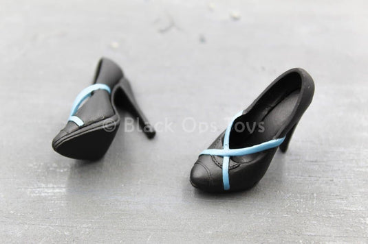 Kainé - Black & Blue High Heel Shoes (Foot Type)