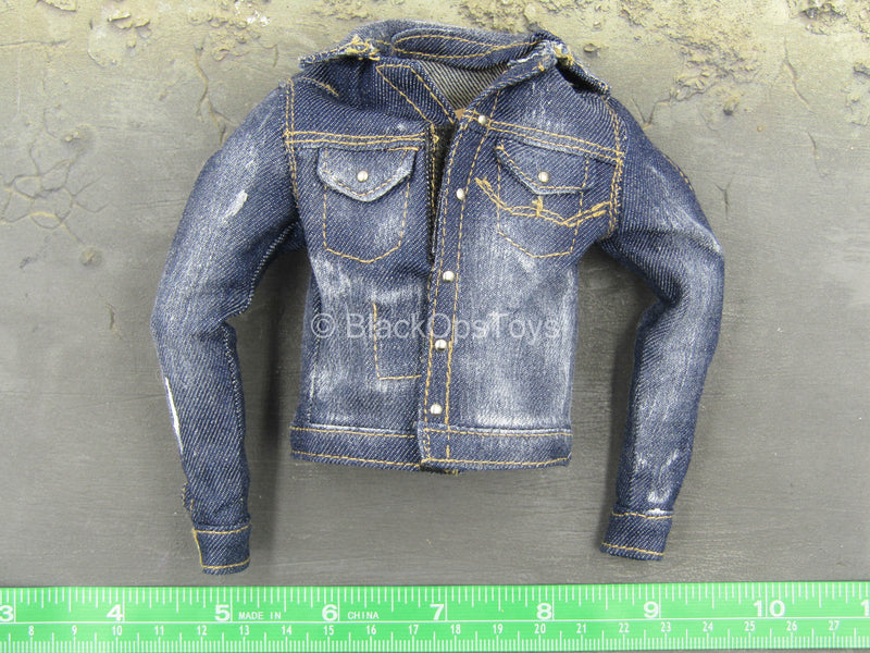 Load image into Gallery viewer, Weathered Denim-Like Jacket &amp; Pants Set
