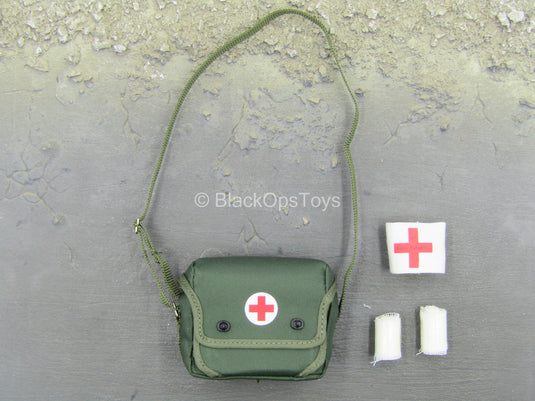 Vietnam Ten Sisters Ambulance Team - Green Medical Bag w/Bandages