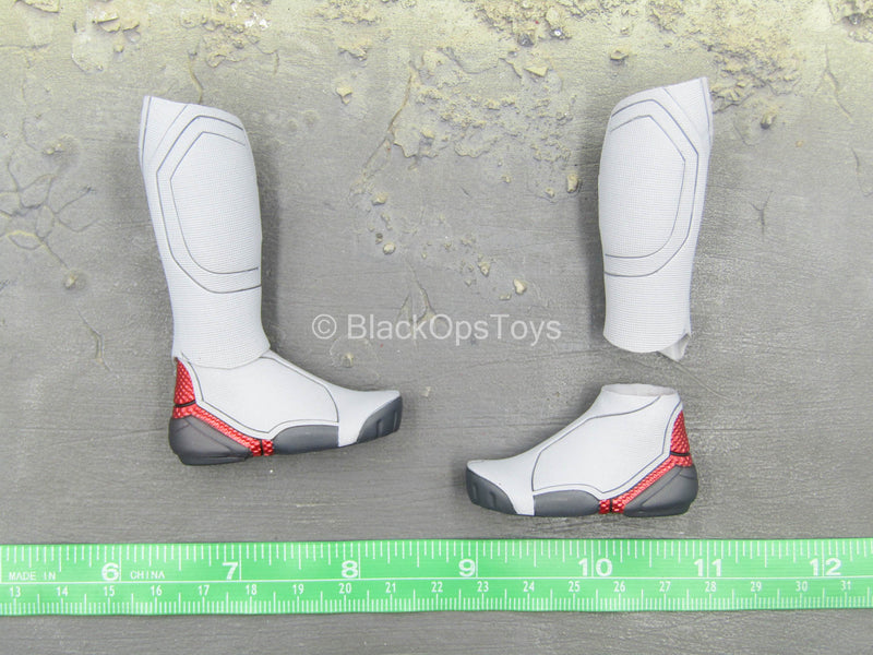Load image into Gallery viewer, Endgame Tony Stark Team Suit - Grey &amp; Red Boots Set (Peg Type)
