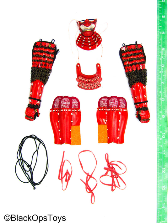 Coo Model - Red Metal Samurai Armor Set