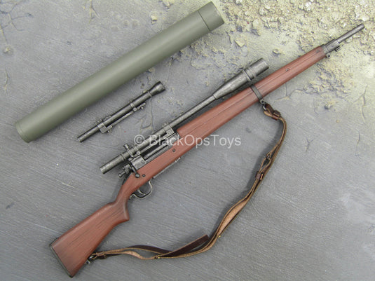 WWII - US Ranger Private Sniper - M1903-A1 Sniper Rifle w/Scope Barrel