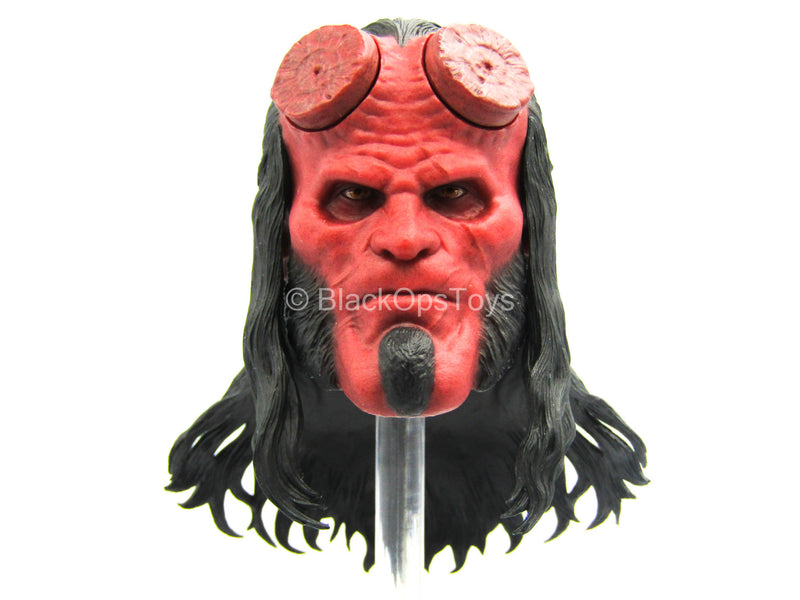 Load image into Gallery viewer, Hellboy - Male Head Sculpt w/Horns &amp; Flame Crown
