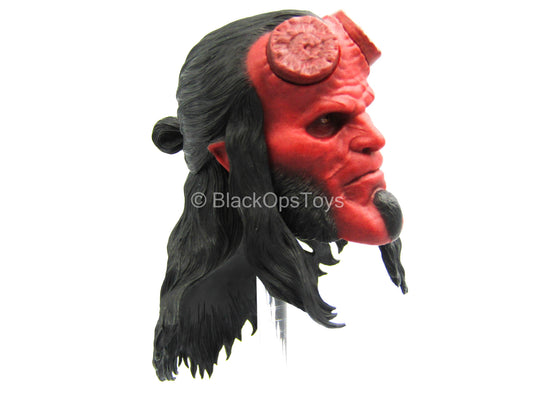 Hellboy - Male Head Sculpt w/Horns & Flame Crown