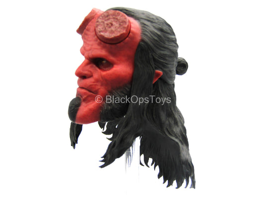 Hellboy - Male Head Sculpt w/Horns & Flame Crown