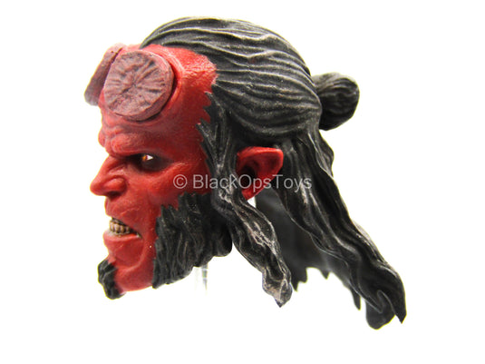 1 12 Hellboy 2019 Red Male Demon Head Sculpt w Expression