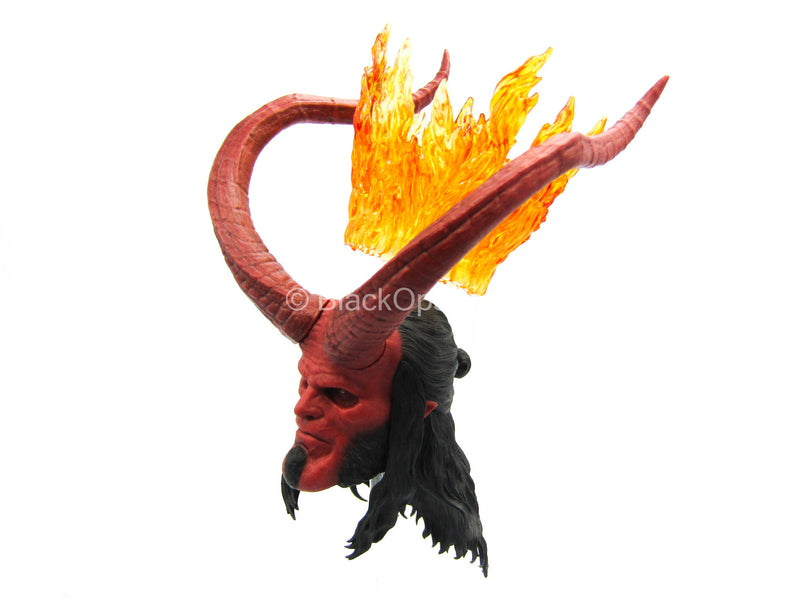 Load image into Gallery viewer, Hellboy - Male Head Sculpt w/Horns &amp; Flame Crown
