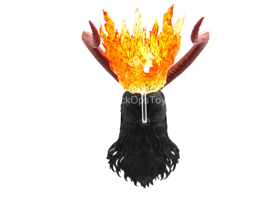 Hellboy - Male Head Sculpt w/Horns & Flame Crown