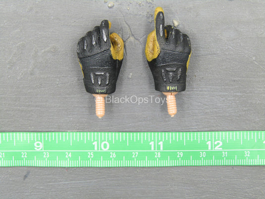 Seal Team 5 - Black & Orange Male Gloved Hand Set