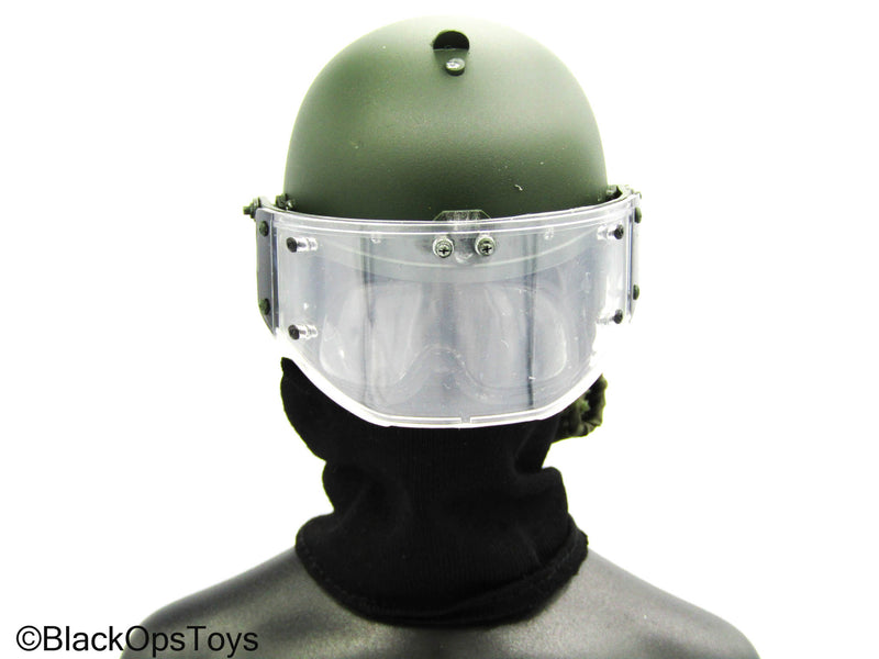 Load image into Gallery viewer, Grozny Spetsnaz MVD OSN Vityaz - Green Helmet w/Visor &amp; Goggles
