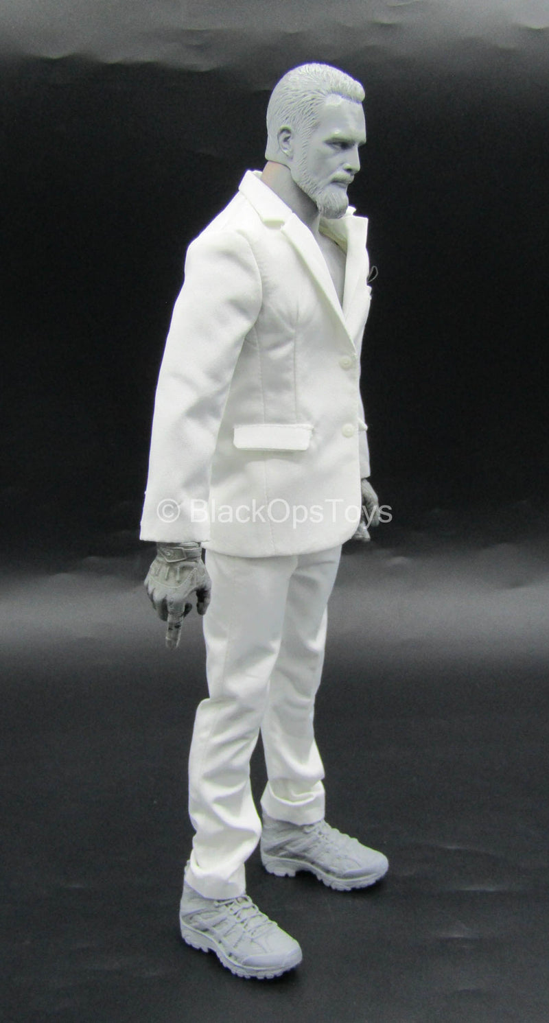 Load image into Gallery viewer, Black Skull - White Dress Suit w/Real Buttons

