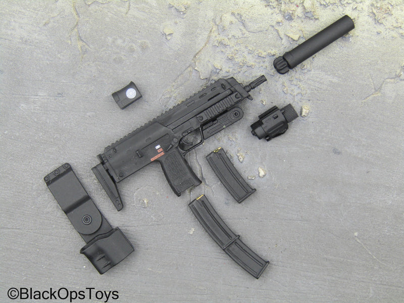 Load image into Gallery viewer, Black MP7 Submachine Gun w/Holster &amp; Attachment Set
