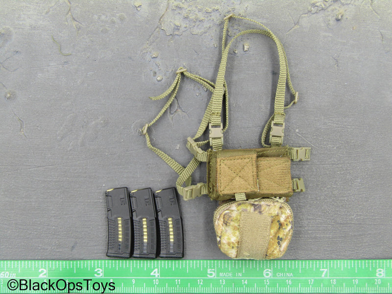 Load image into Gallery viewer, Easy &amp; Simple - PMC - Tan Chest Rig w/Kryptek Hangar Pouch
