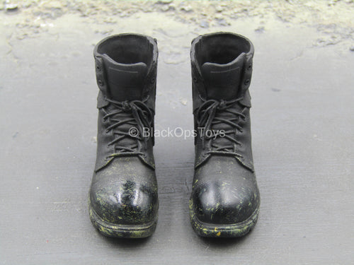TWD - King Ezekiel - Black Weathered Boots (Peg Type)