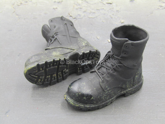 TWD - King Ezekiel - Black Weathered Boots (Peg Type)