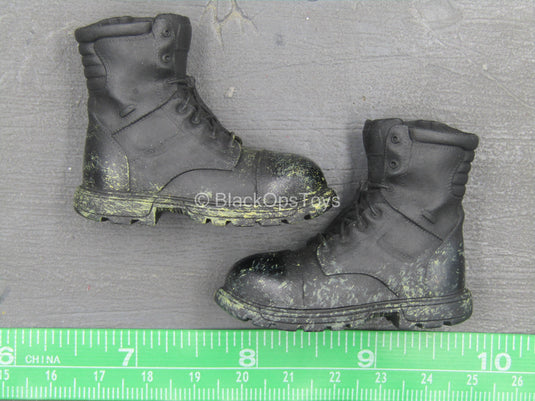 TWD - King Ezekiel - Black Weathered Boots (Peg Type)