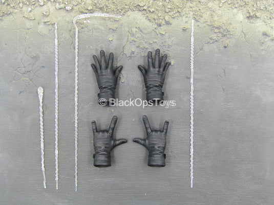 Dark Spider - Black Gloved Hand Set w/Webbing Set