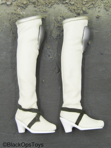 CY Girls Ver. 2.0 - Ice - White Leather Like Boots (Peg Type)