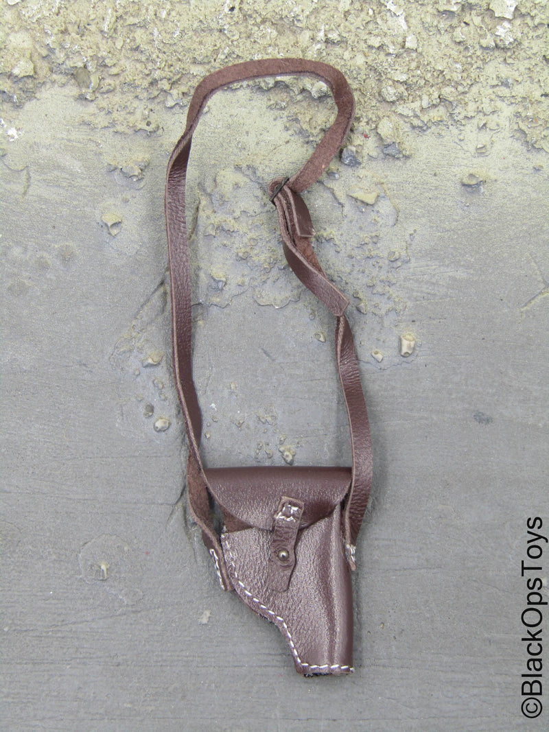 Load image into Gallery viewer, Brown Leather Like Pistol Shoulder Holster
