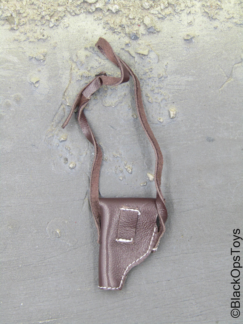 Load image into Gallery viewer, Brown Leather Like Pistol Shoulder Holster
