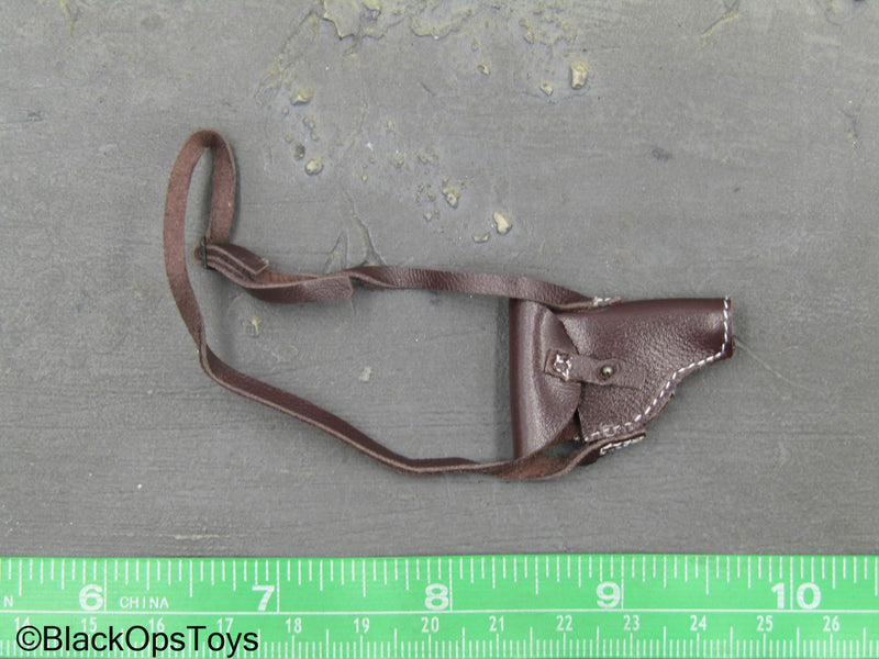 Load image into Gallery viewer, Brown Leather Like Pistol Shoulder Holster
