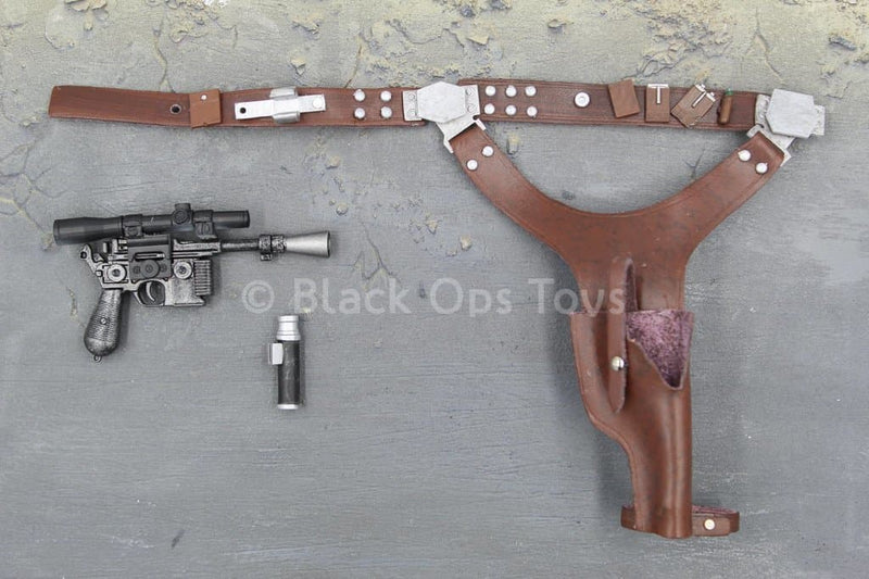 Load image into Gallery viewer, Star Wars - Han Solo - Blaster Pistol w/Leather Like Belt Holster
