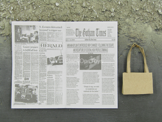 The Entertainer - Newspaper w/Tan Bag