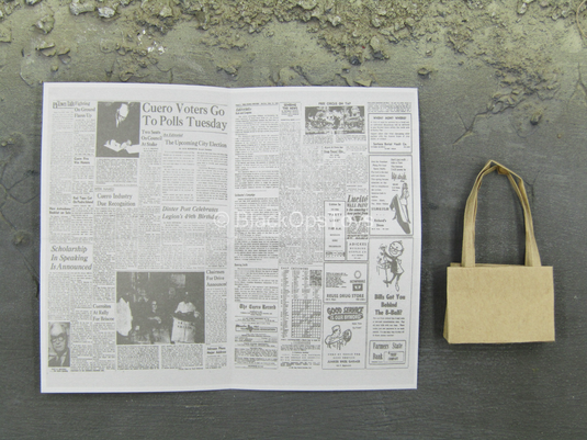 The Entertainer - Newspaper w/Tan Bag