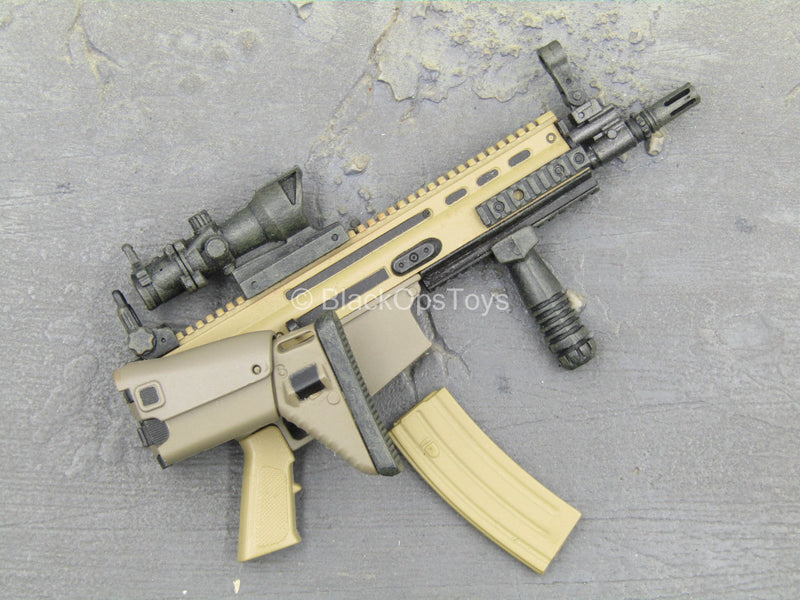 Load image into Gallery viewer, Weapons Collection - Scar-L Rifle w/ACOG Scope &amp; Foregrip
