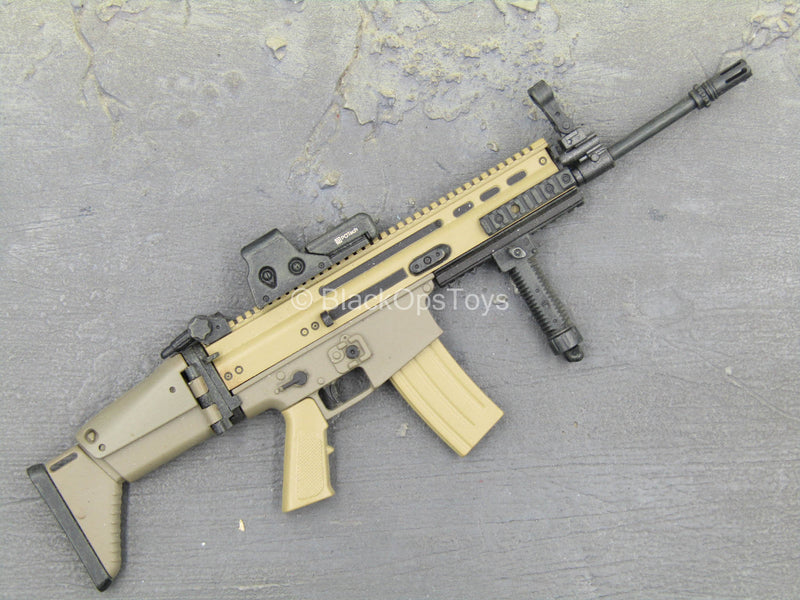 Load image into Gallery viewer, Weapons Collection - Scar-L Rifle w/Foregrip &amp; Red Dot Sight

