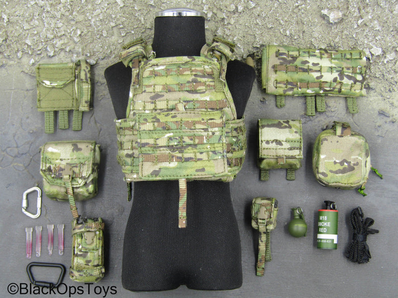 Load image into Gallery viewer, 75th Ranger Regiment - Multicam Plate Carrier Vest w/Pouch Set
