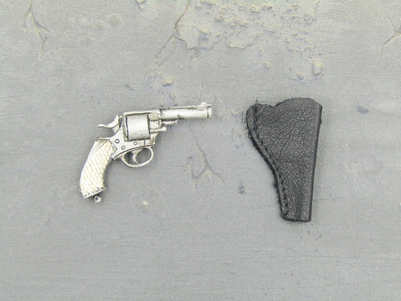 Load image into Gallery viewer, General Custer - Silver Revolver Pistol &amp; Left Draw Holster
