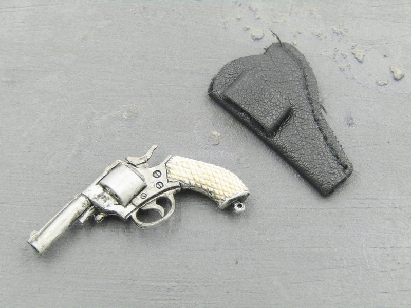 Load image into Gallery viewer, General Custer - Silver Revolver Pistol &amp; Left Draw Holster
