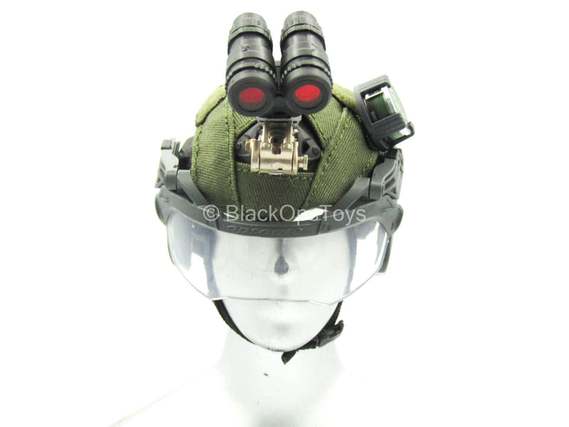 Load image into Gallery viewer, ZERT - AMG Juggernaut - OD Green FAST Helmet w/NVG &amp; Face Shield
