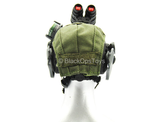ZERT - AMG Juggernaut - OD Green FAST Helmet w/NVG & Face Shield