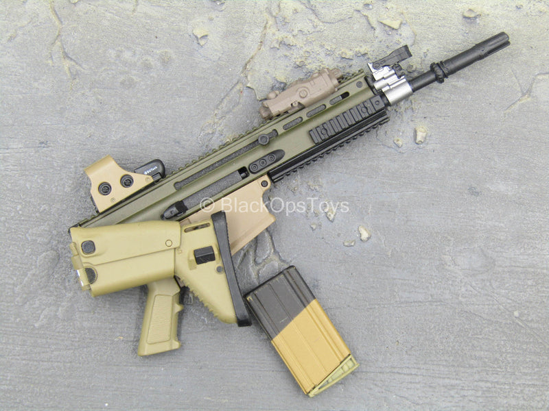Load image into Gallery viewer, Weapons Collection - Scar-H Rifle w/Red Dot Sight &amp; PEQ (READ DESC)
