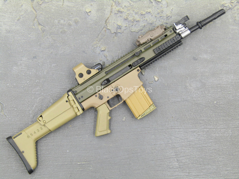 Load image into Gallery viewer, Weapons Collection - Scar-H Rifle w/Red Dot Sight &amp; PEQ (READ DESC)
