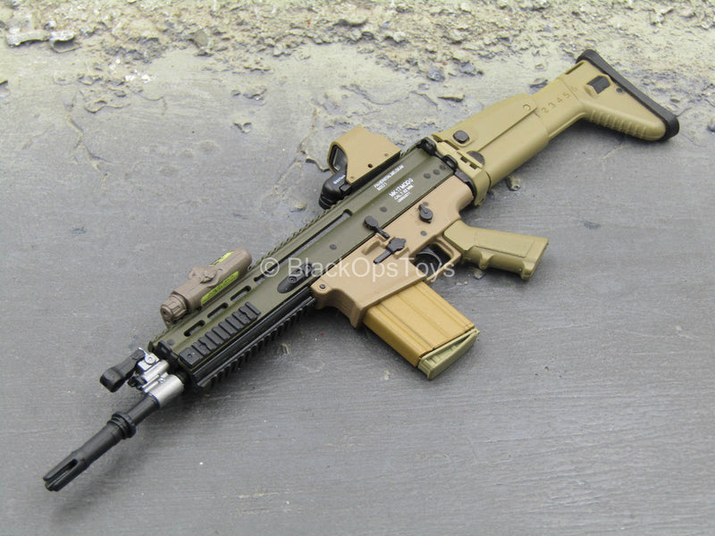 Load image into Gallery viewer, Weapons Collection - Scar-H Rifle w/Red Dot Sight &amp; PEQ (READ DESC)
