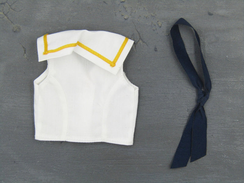 Load image into Gallery viewer, Female Sailor Rabbit - White &amp; Gold Shirt w/Blue Tie
