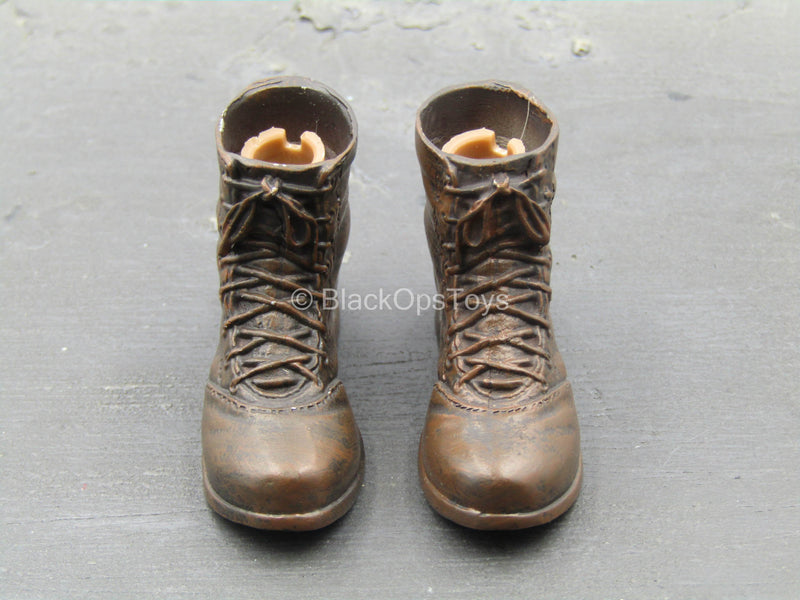 Load image into Gallery viewer, Greek Warrior Troy - Metal Brown Shoes
