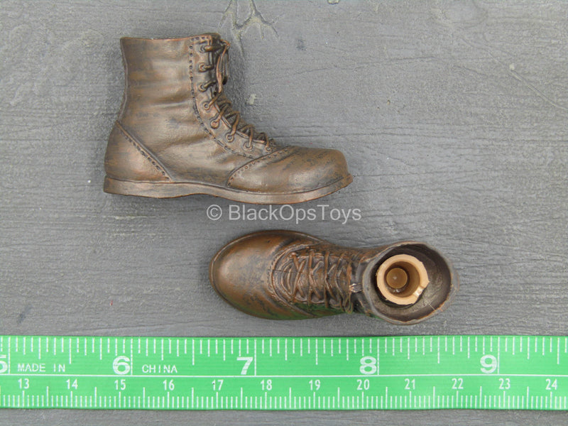 Load image into Gallery viewer, Greek Warrior Troy - Metal Brown Shoes
