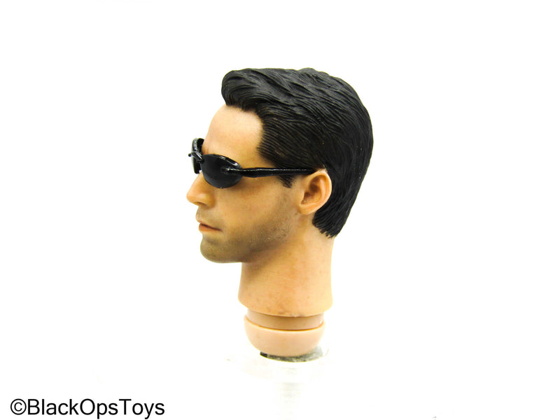 Load image into Gallery viewer, 1/12 - The Matrix - Neo - Male Head Sculpt w/Glasses
