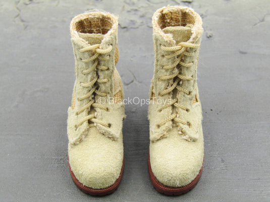 Tan Combat Boots (Foot Type)